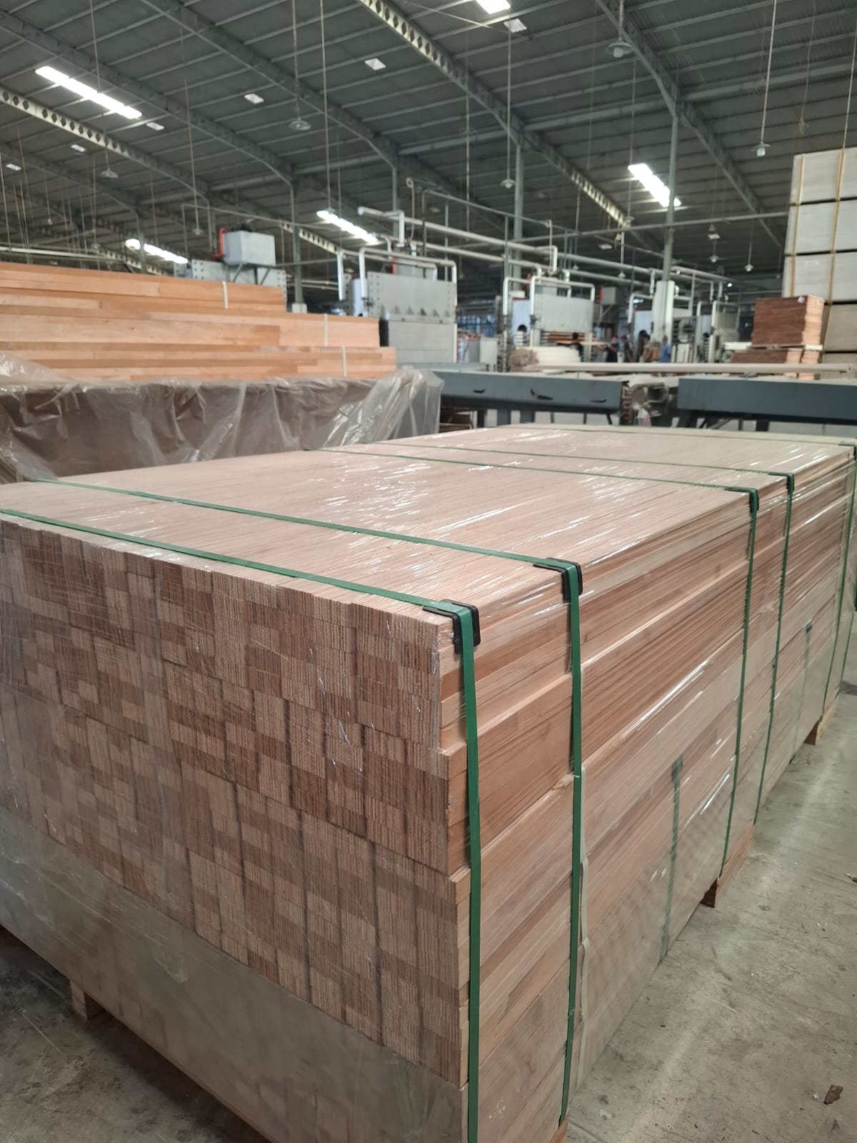 LVL construction lumber board — structural frame component
