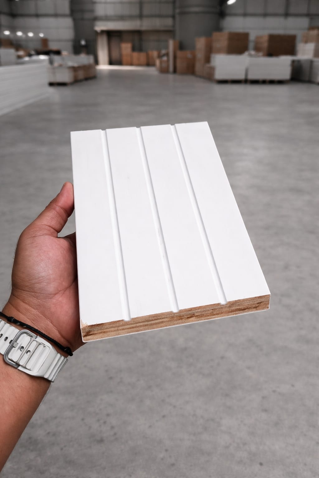 Primed LVL moulding profile — painted finish trim board