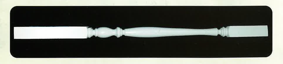 Baluster system 3 with oval center turning and tapered body