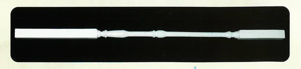 Baluster system 4 with slim spindle-like taper and subtle turning details