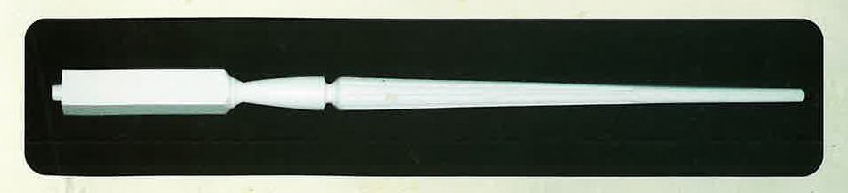 Baluster system 9 with clean long taper and square base