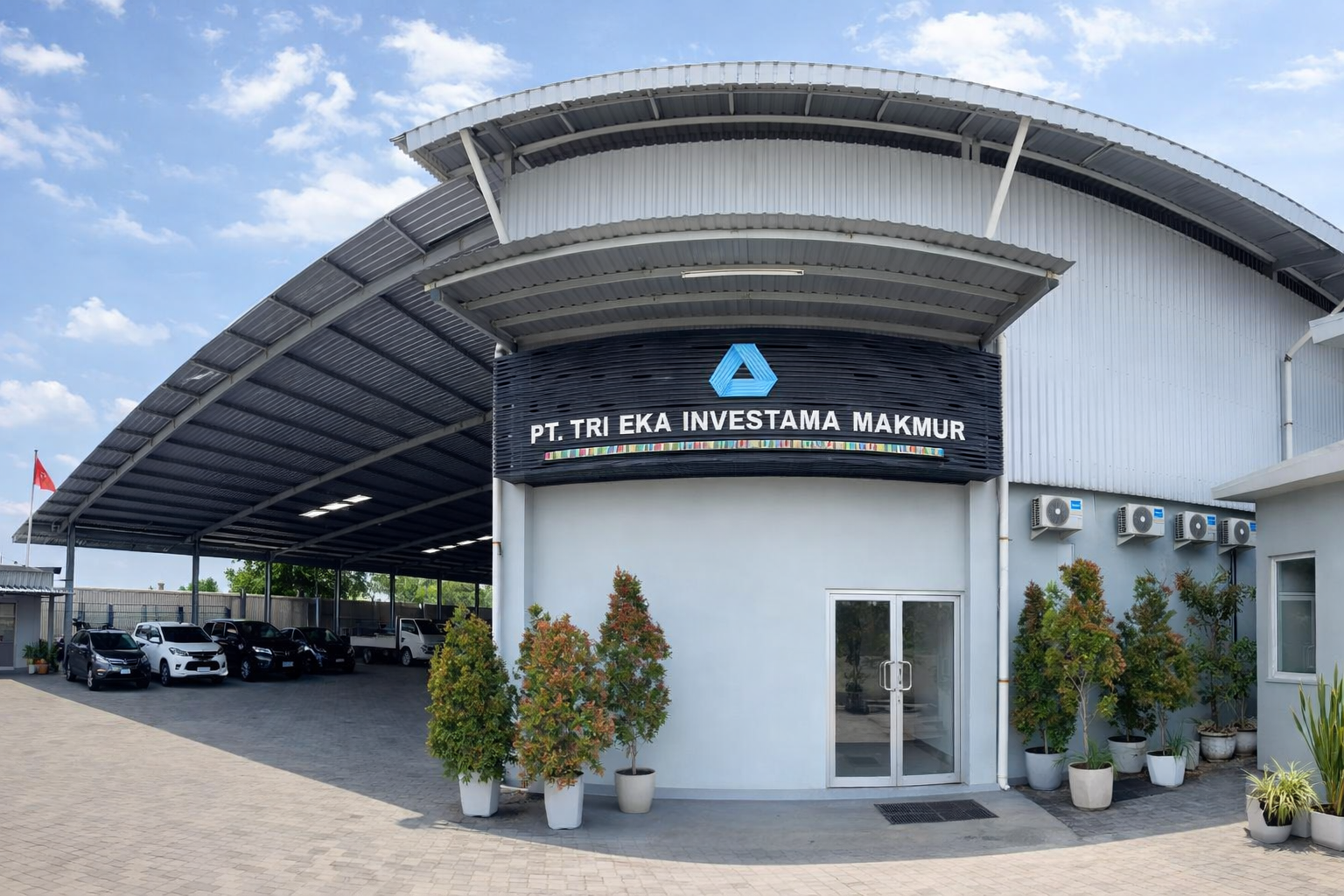 Front entrance of the Tri Eka Investama Makmur factory