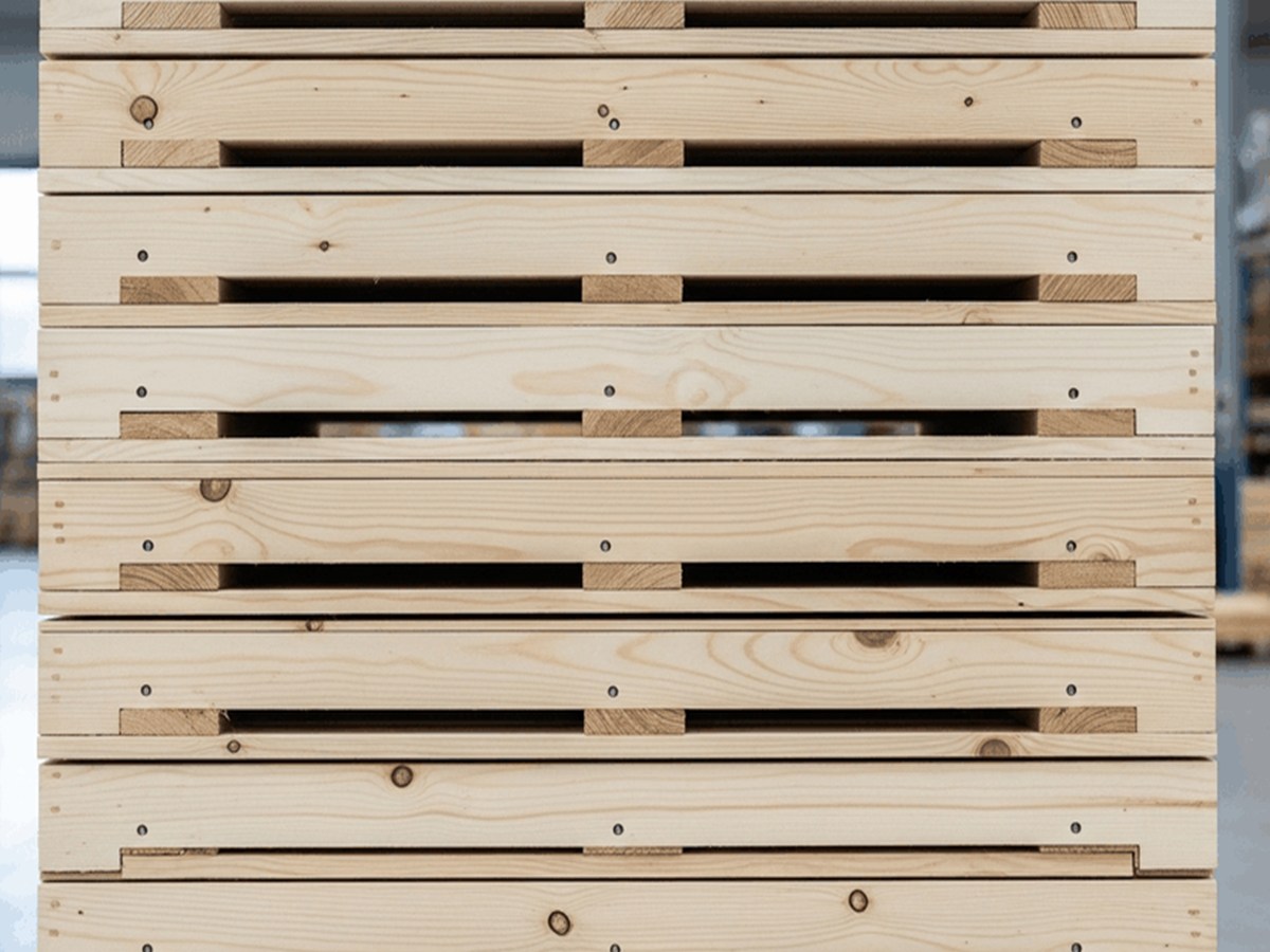 Wooden pallet detail prepared for export supply