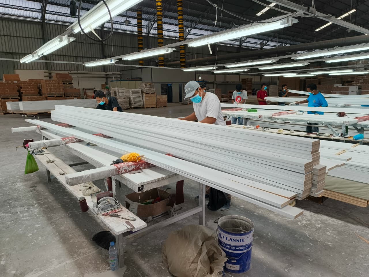 LVL production line in factory